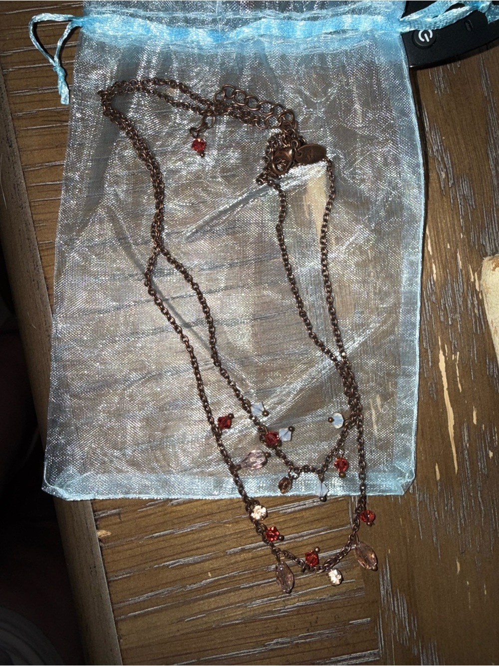 Red Crystal Beaded Necklace
